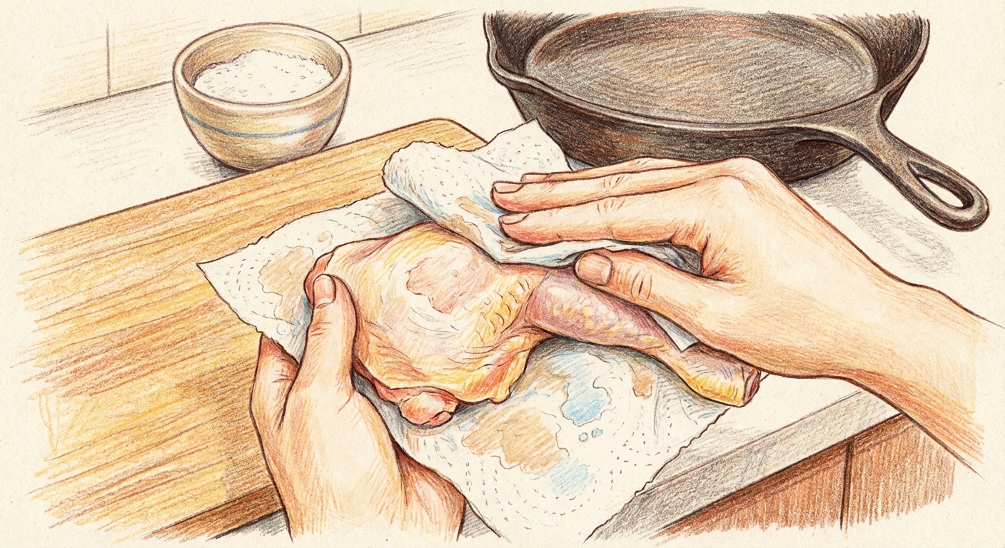 常温に戻して水分を拭く