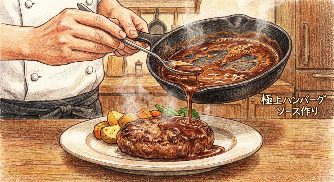 ソースを作って仕上げる