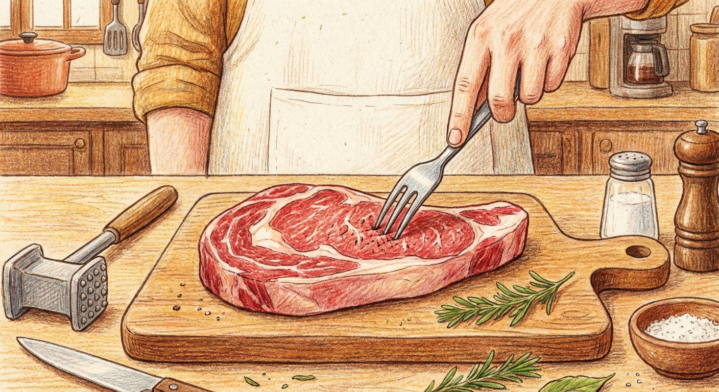 お肉の下処理をする