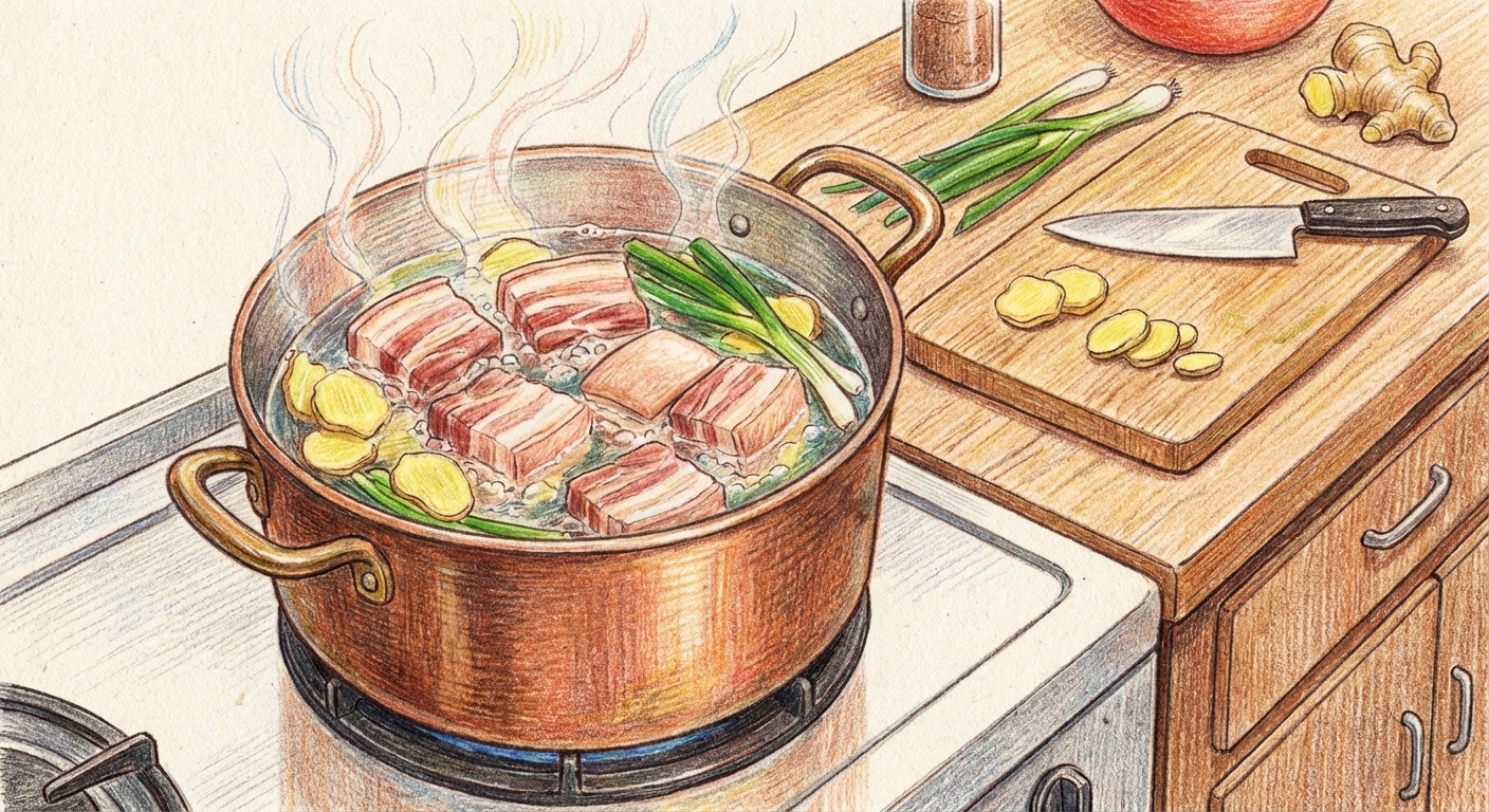 サッと下ゆでする