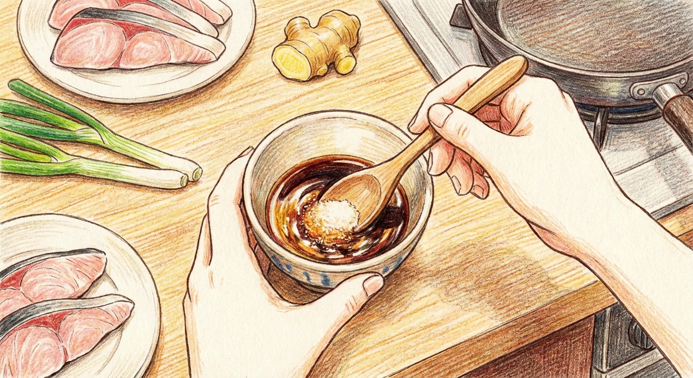 タレを合わせる