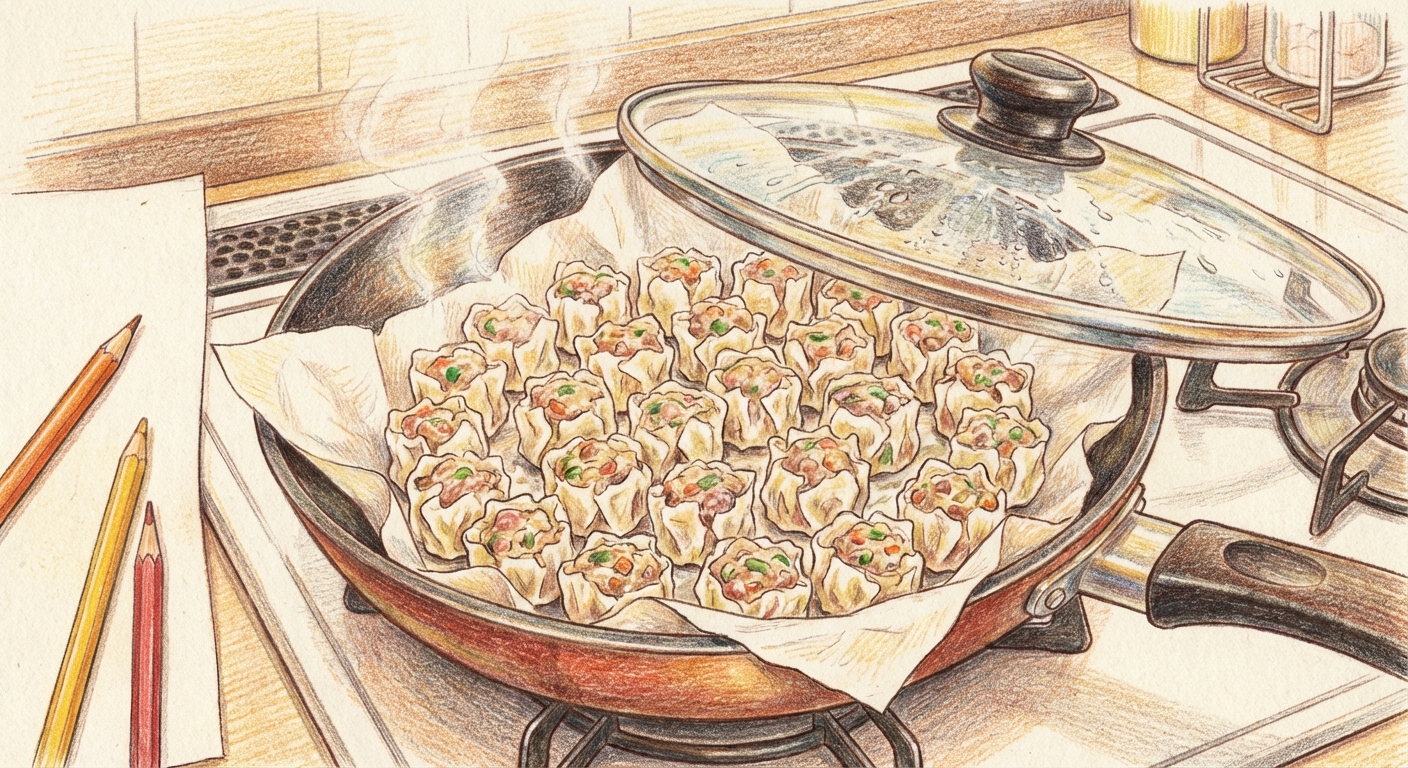 フライパンで蒸す