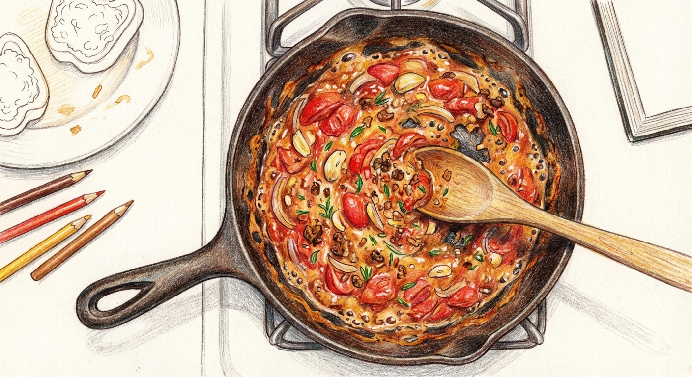 ソースを作って仕上げる