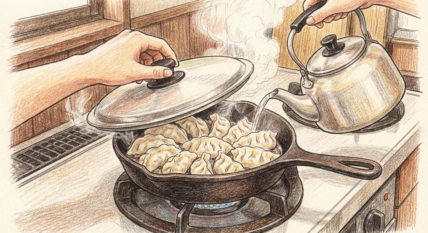 蒸し焼きにする