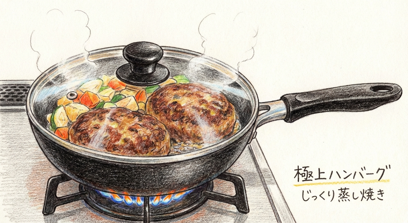 蒸し焼きにする