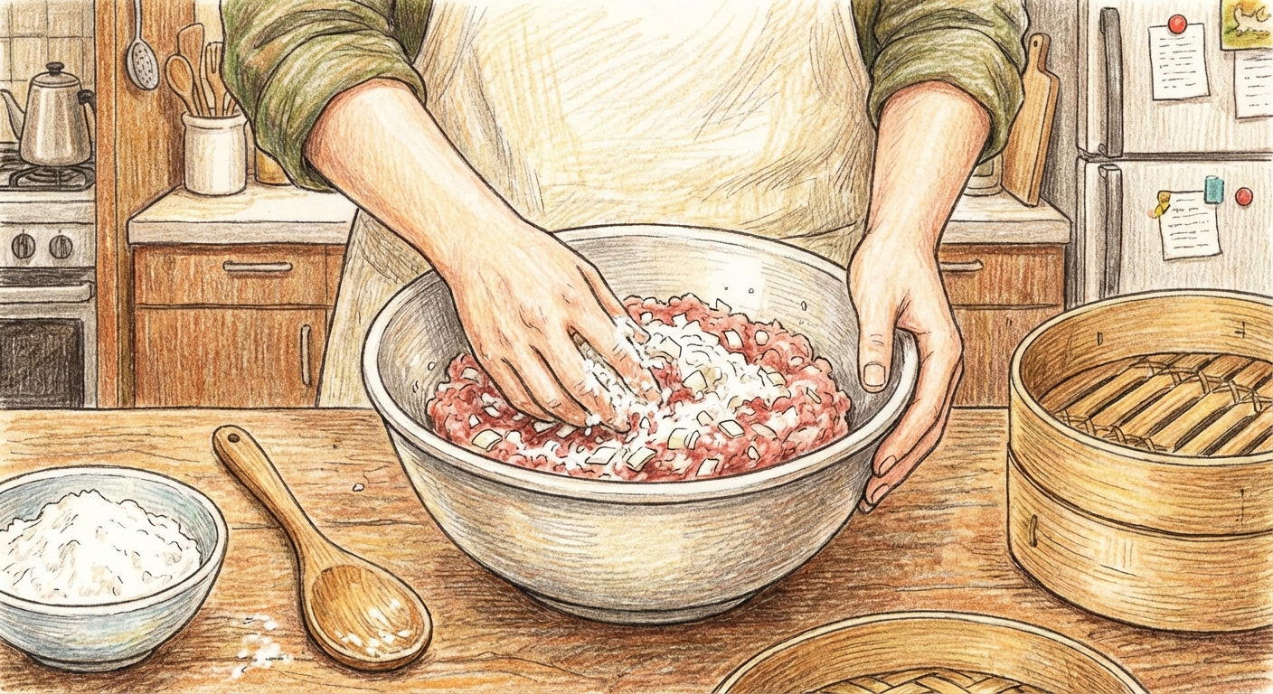 具材を合わせる