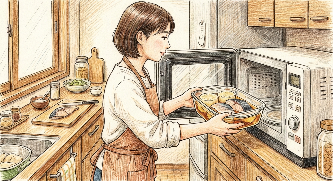 大根をレンジで加熱する