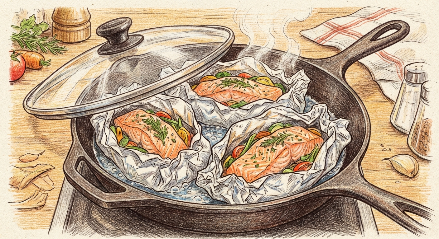 フライパンで蒸す