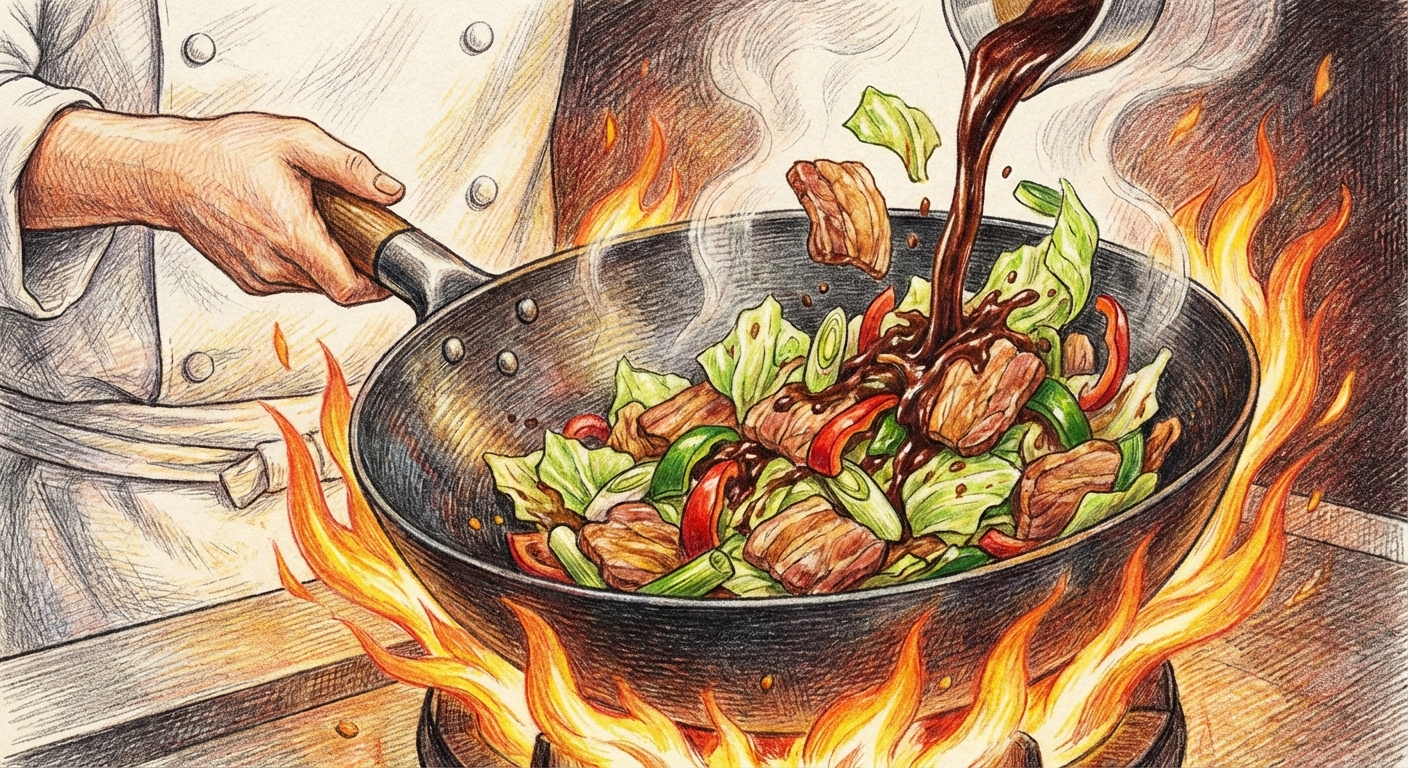 タレを絡めて完成