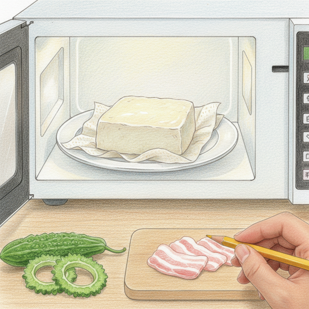 豆腐のレンジ水切り