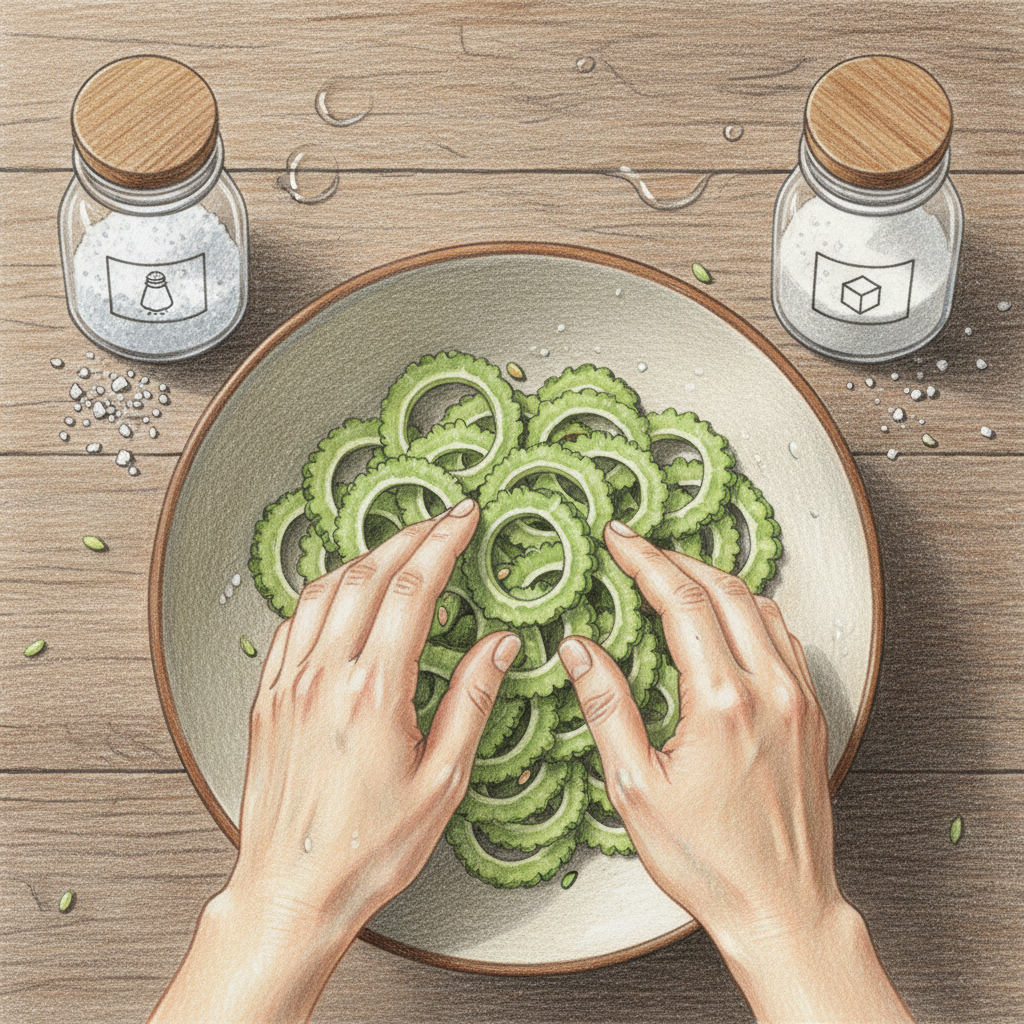 ゴーヤの苦味抜き