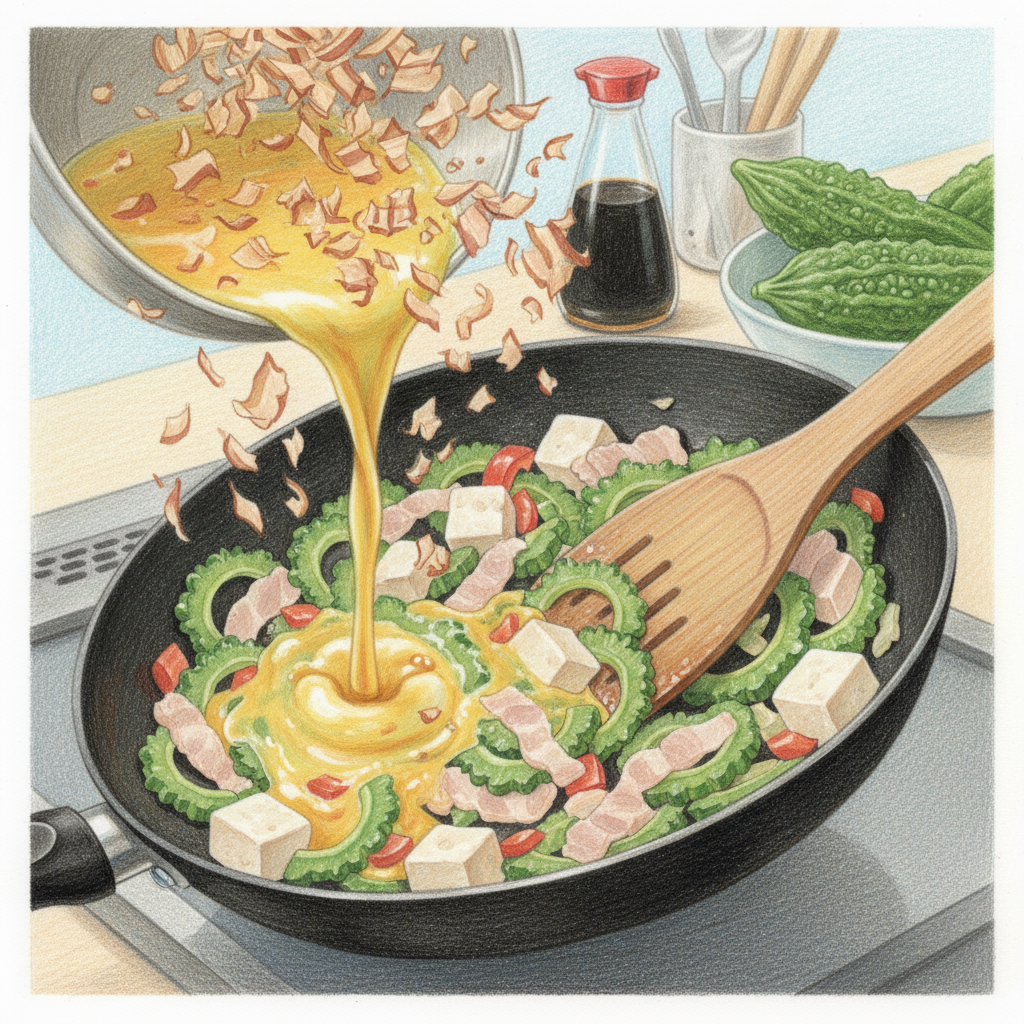 味付けと卵とじ