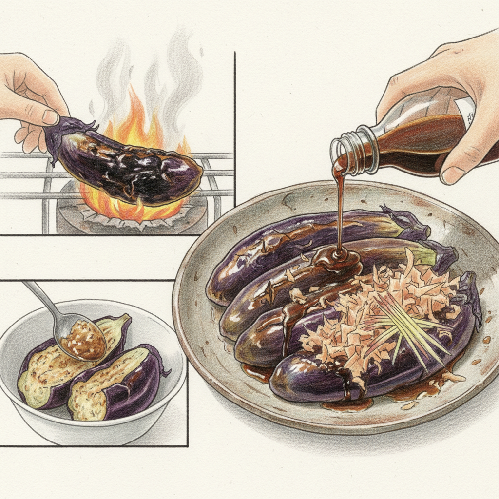 盛り付けて味付けする