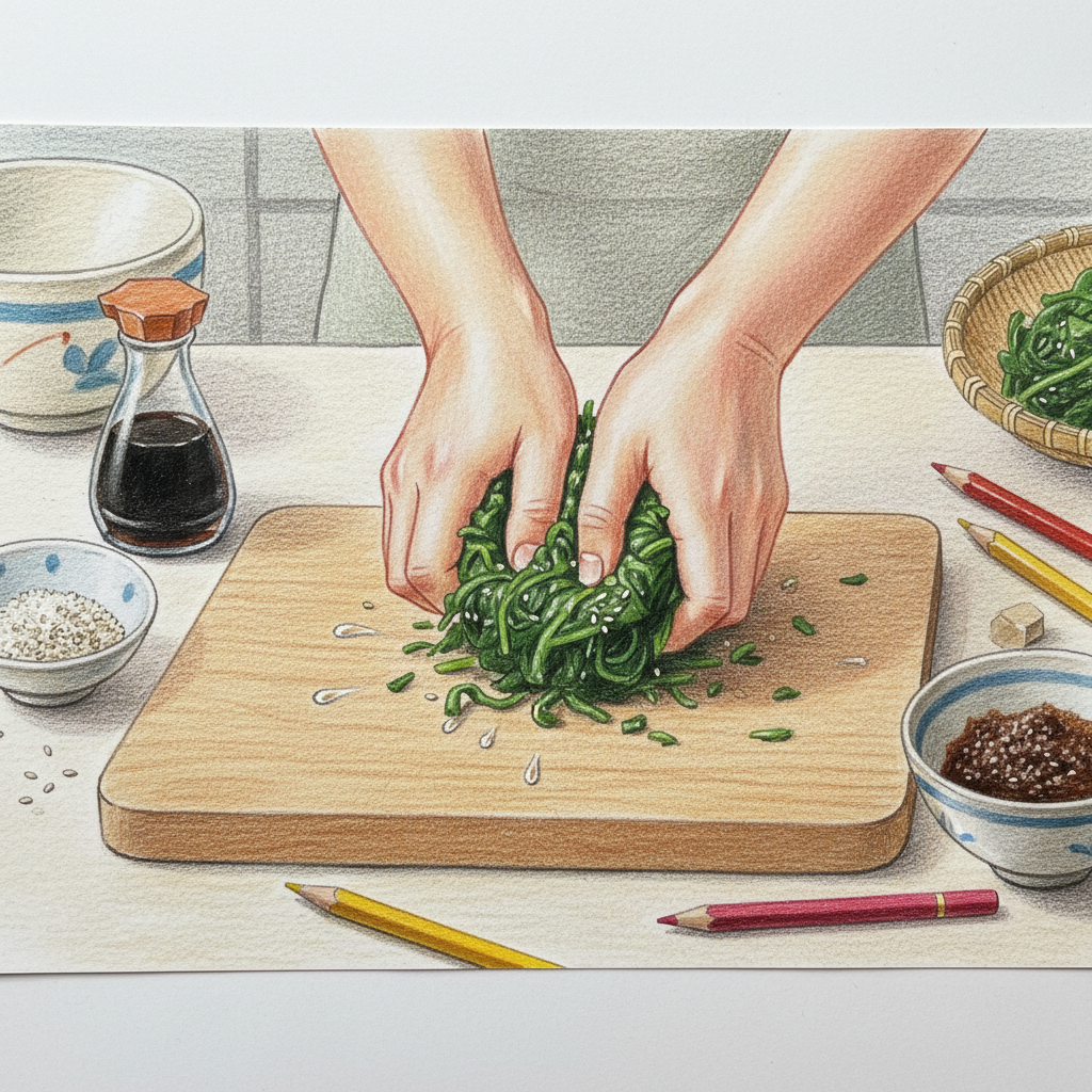 水気を絞って切る