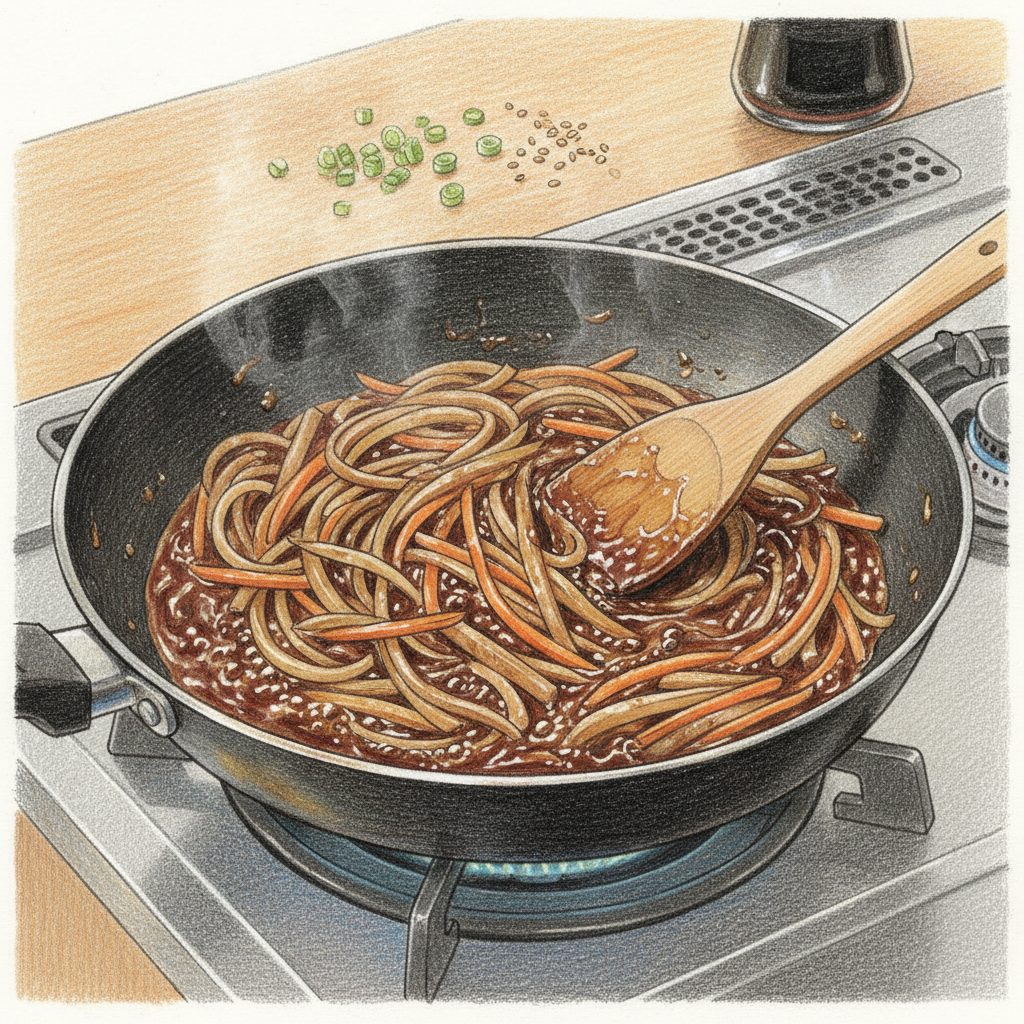 味付けして煮詰める