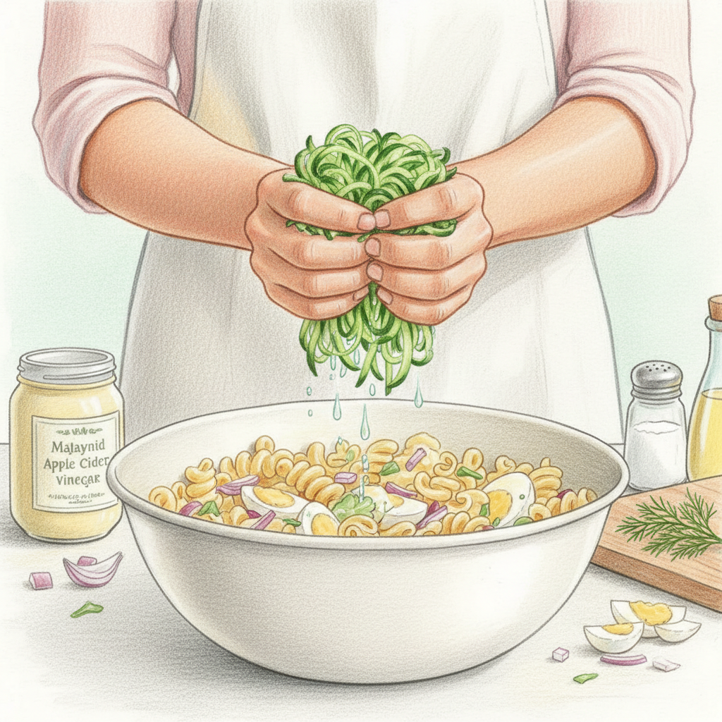 きゅうりの水気を絞る